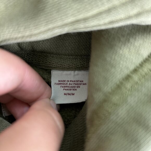 Levi's Sweatshirt Men's Medium Green/Grey Hoodie Long Sleeve Pullover Sweater - Picture 5 of 8